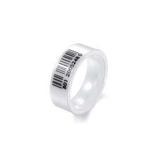 Корейский керамическое кольцо, творческой личности черный штрих-код формы белые керамические кольца для мужчин